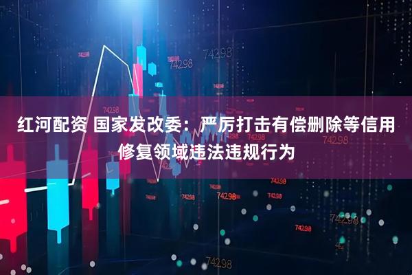 红河配资 国家发改委：严厉打击有偿删除等信用修复领域违法违规行为